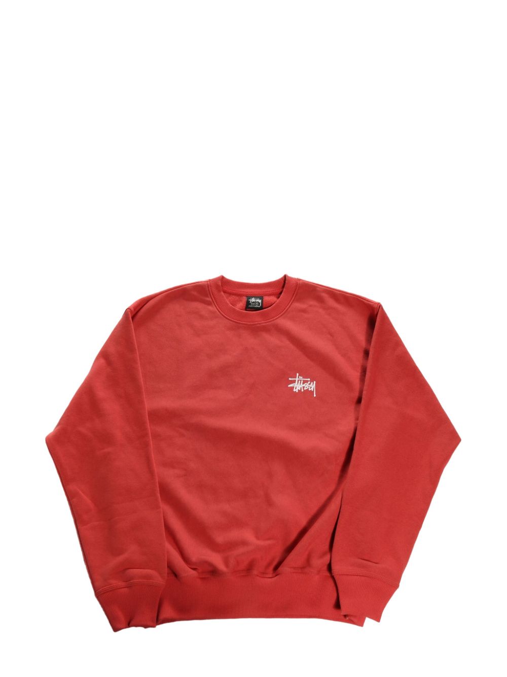 Stüssy logo-print crew-neck sweatshirt - Red von Stüssy