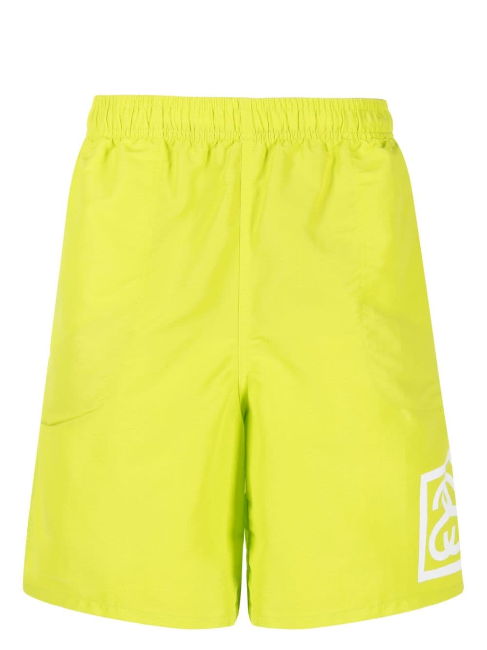 Stüssy logo-print elasticated swim shorts - Green von Stüssy