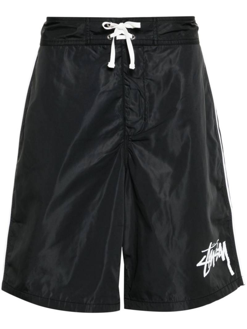 Stüssy logo-print shorts - Black von Stüssy