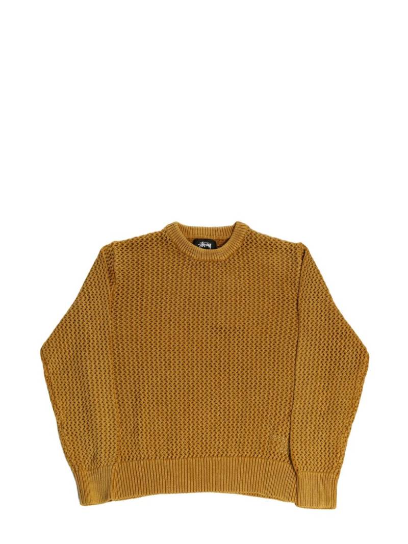 Stüssy open-knit jumper - Gold von Stüssy