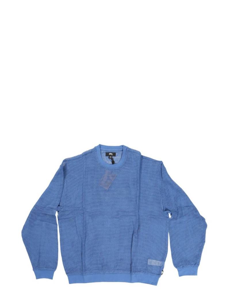 Stüssy semi-sheer cotton jumper - Blue von Stüssy