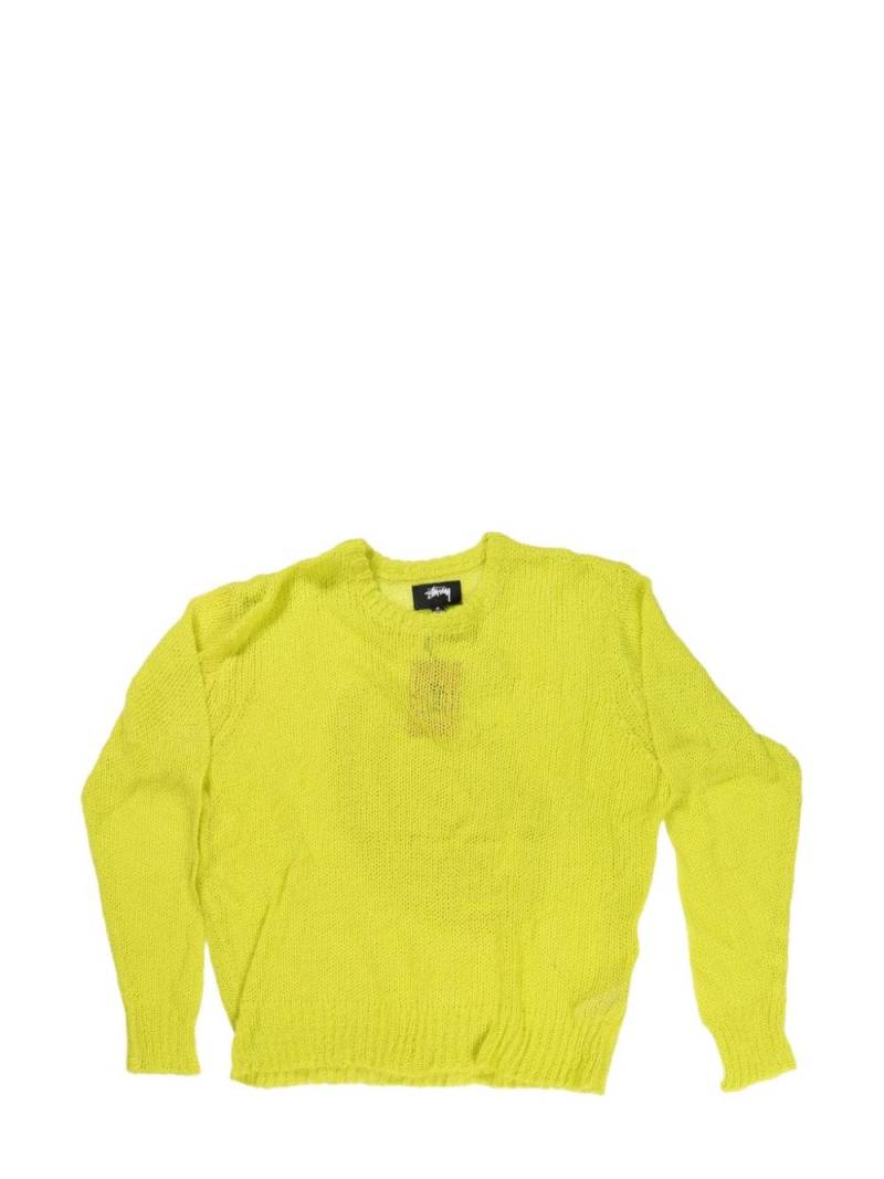 Stüssy semi-sheer knitted jumper - Yellow von Stüssy