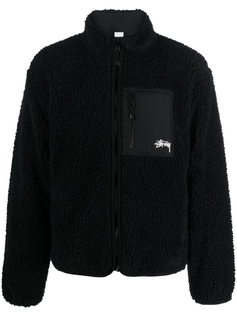 Stüssy sherpa-fleece reversible jacket - Black von Stüssy