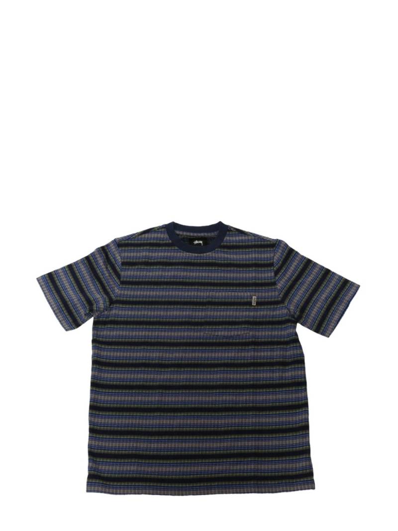 Stüssy striped T-shirt - Blue von Stüssy