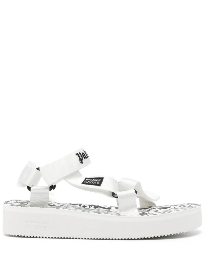 Suicoke x Palm Angels Depa logo-print sandals - White von Suicoke x Palm Angels