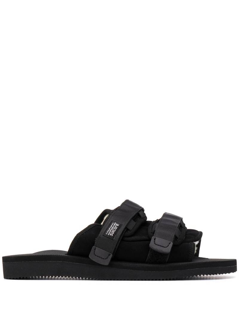 Suicoke Moto Mab touch-strap slides - Black von Suicoke