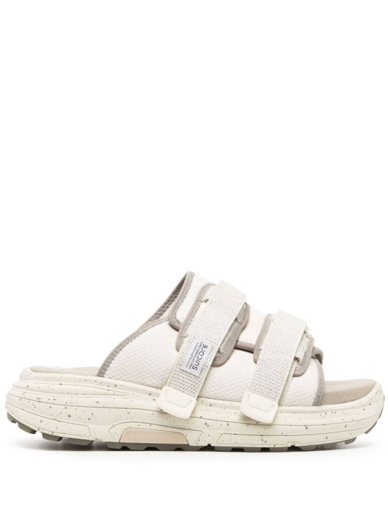 Suicoke Moto Run logo-patch slides - Neutrals von Suicoke