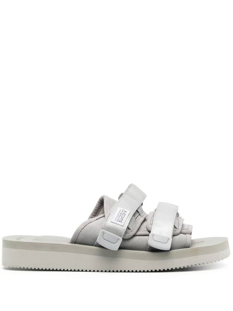 Suicoke Moto-VS touch-strap slides - Grey von Suicoke