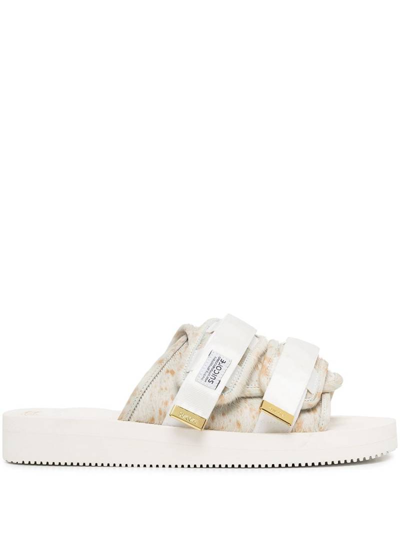 Suicoke Moto-Vhl shearling trim sandals - White von Suicoke