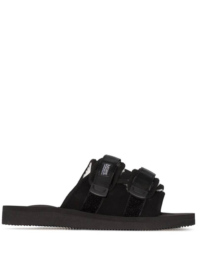 Suicoke Moto touch-strap slides - Black von Suicoke