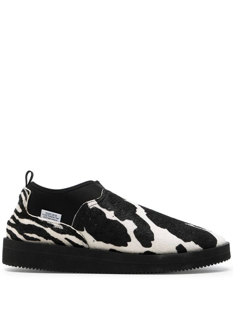 Suicoke animal-print slip-on shoes - Black von Suicoke