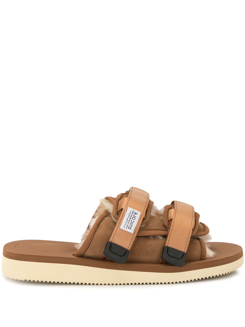 Suicoke flat touch strap sandals - Brown von Suicoke