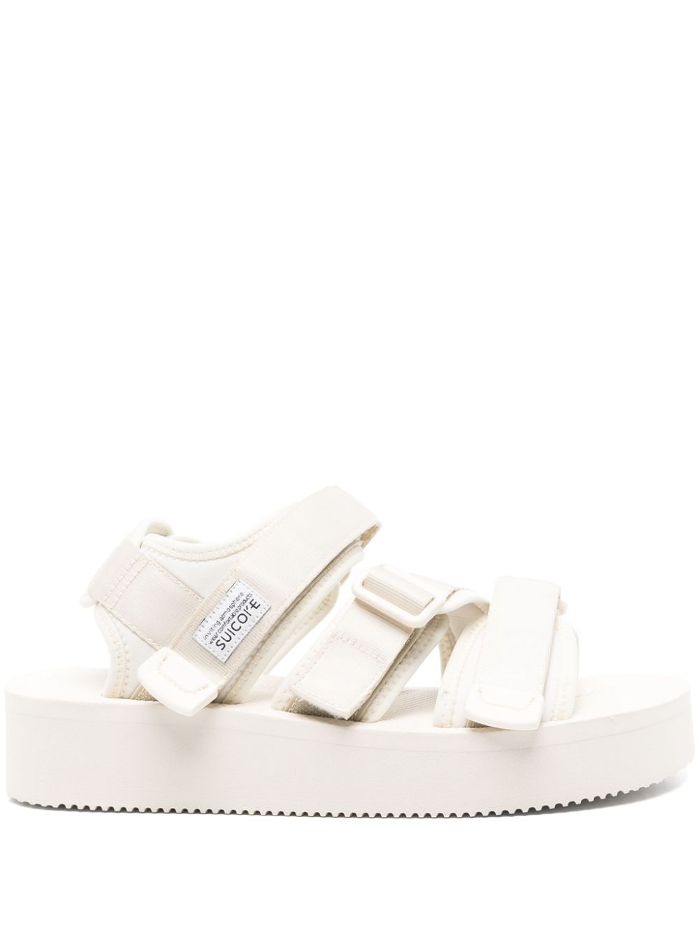 Suicoke logo-patch touch-strap sandals - White von Suicoke