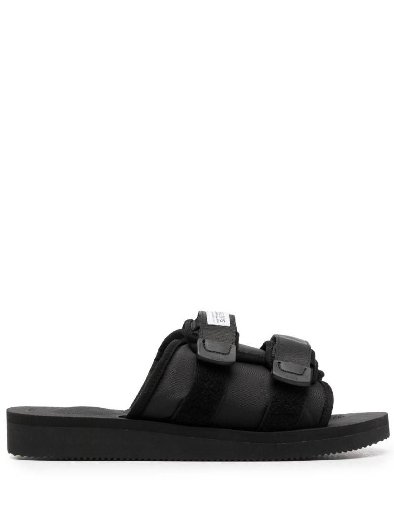 Suicoke logo-patch touch-strap slides - Black von Suicoke