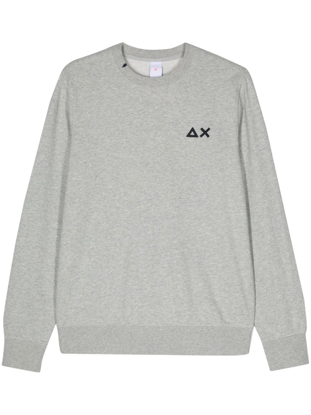 Sun 68 logo-embroidered long-sleeve sweatshirt - Grey von Sun 68