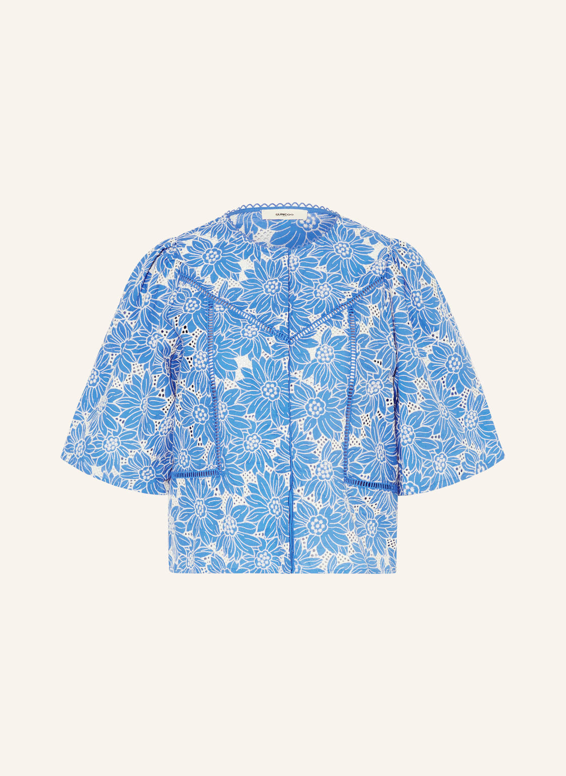 Suncoo Blusenshirt Lovely Mit Spitze blau Suncoo Blusenshirt Lovely Mit Spitze blau von Suncoo
