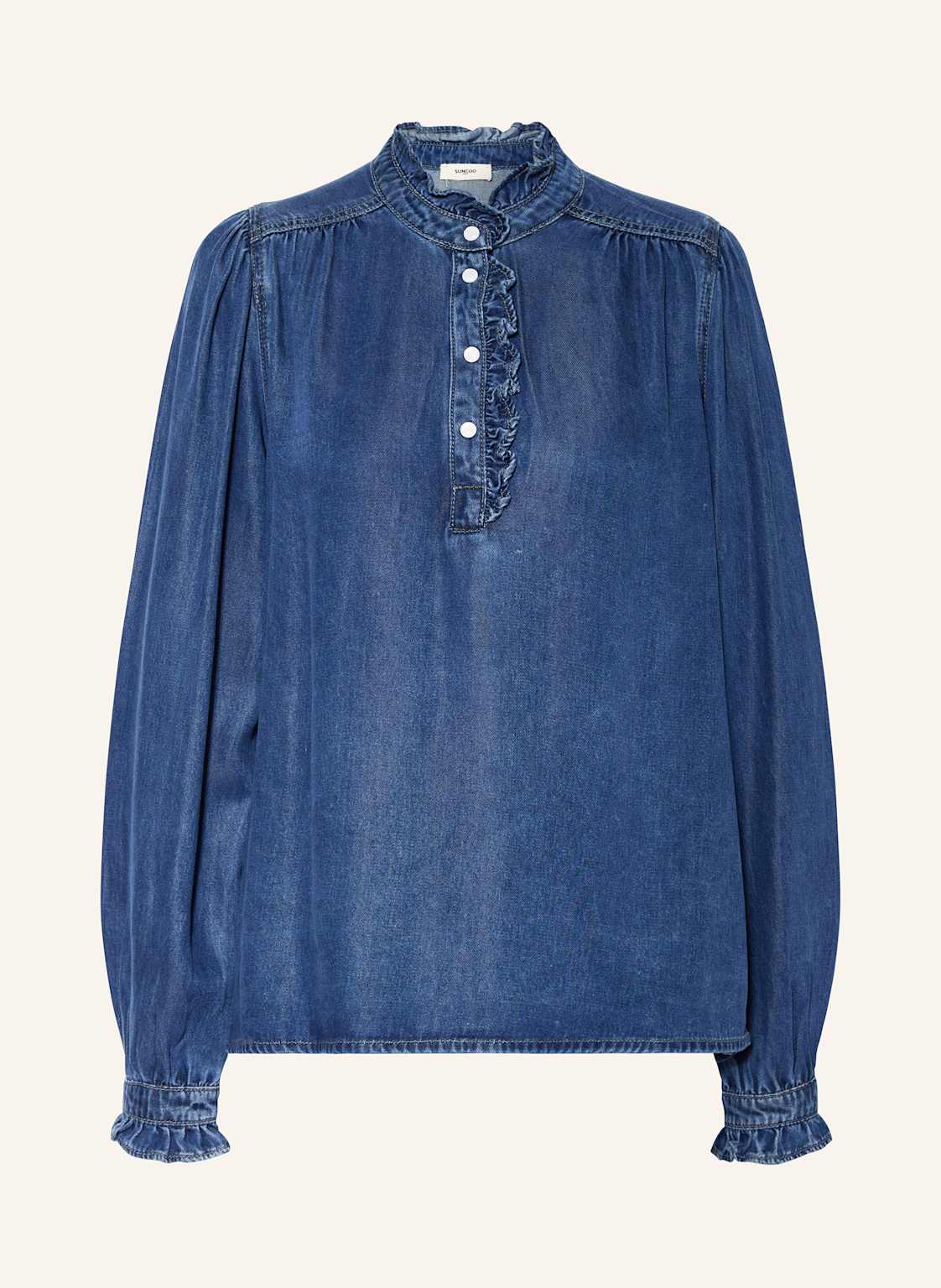 Suncoo Blusenshirt Laura In Jeansoptik blau von Suncoo