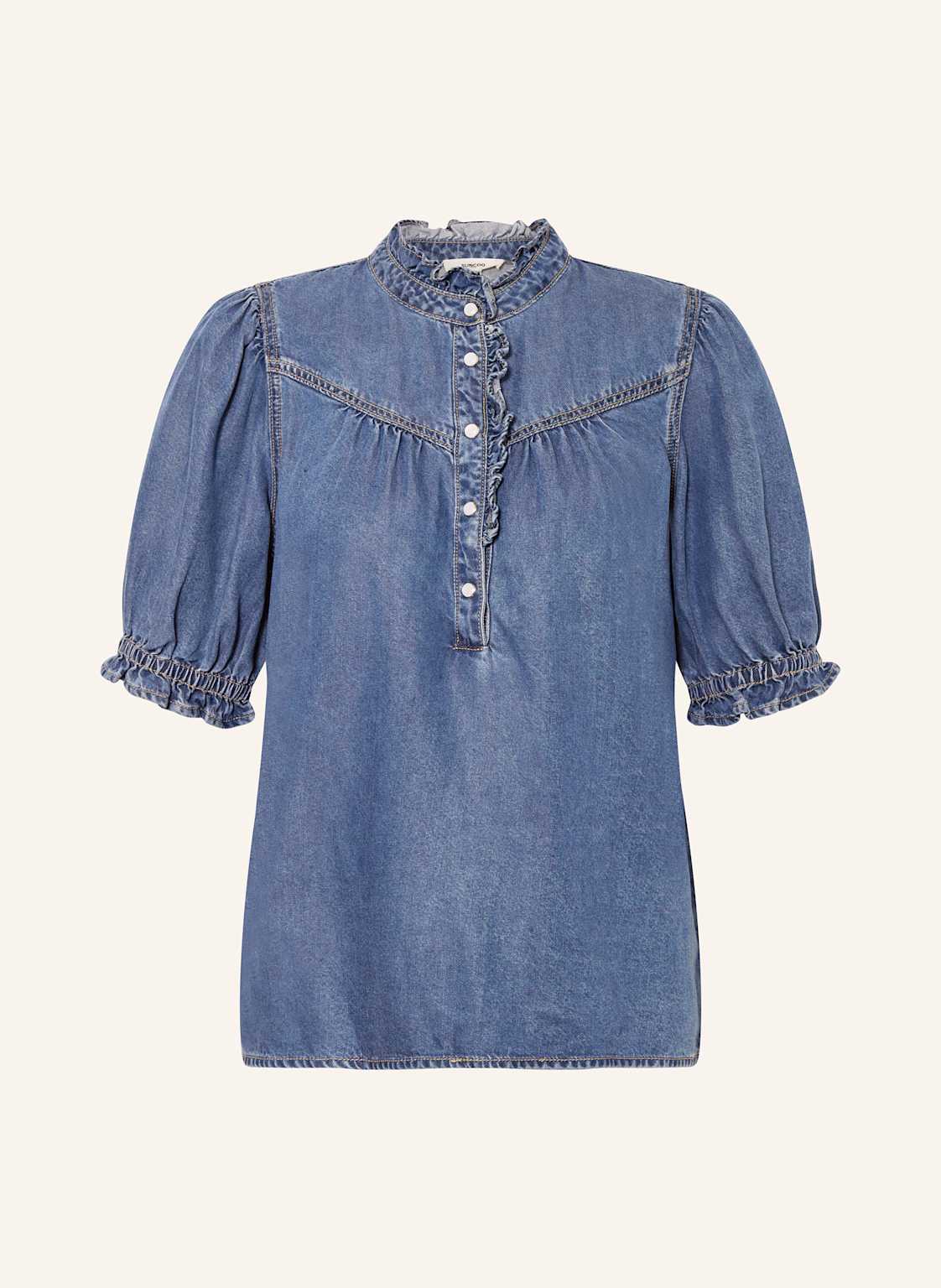 Suncoo Blusenshirt Louise Mit Rüschen blau von Suncoo