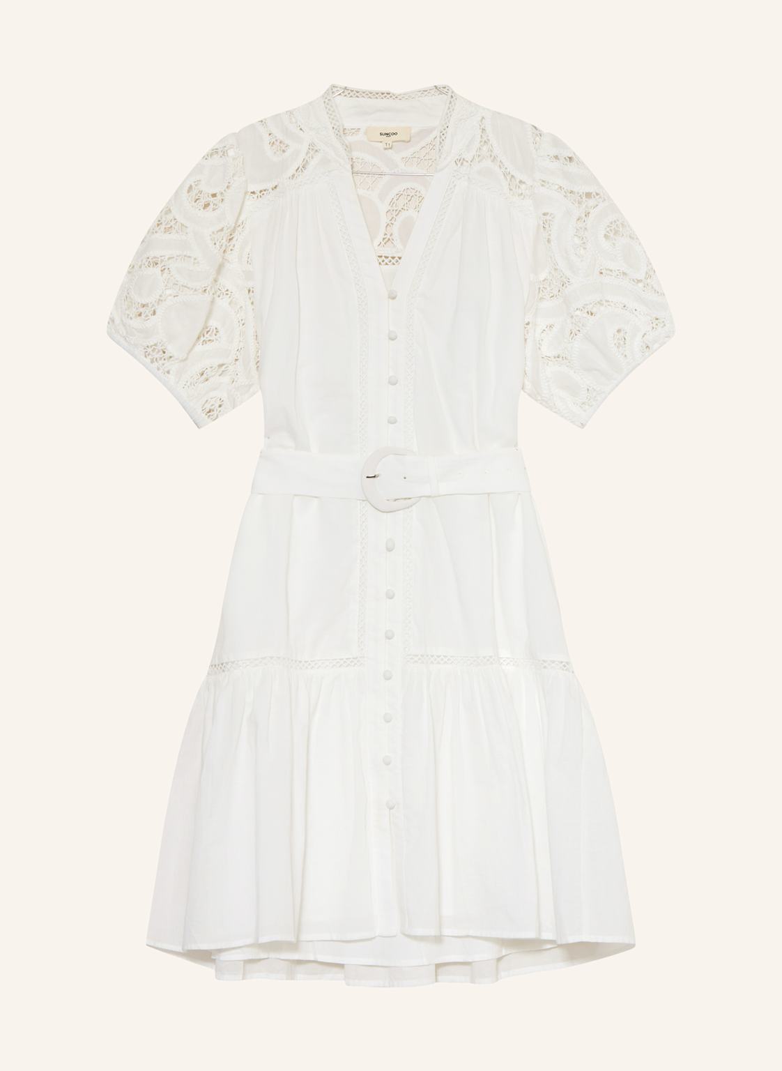 Suncoo Kleid Catleya Mit Spitze weiss Suncoo Kleid Catleya Mit Spitze weiss von Suncoo