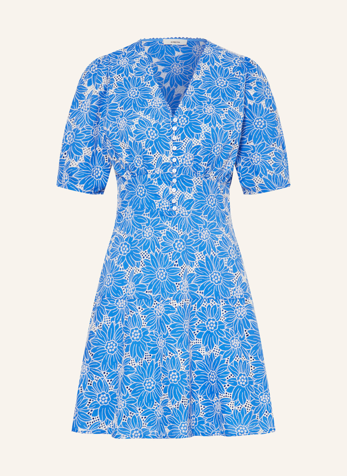 Suncoo Kleid Cindy Aus Lochspitze blau Suncoo Kleid Cindy Aus Lochspitze blau von Suncoo