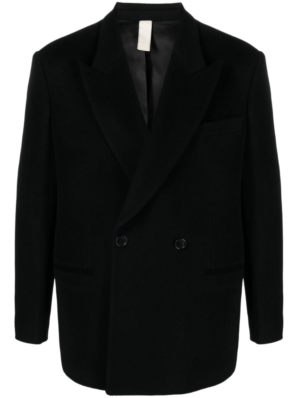 Sunflower double-breasted wool-blend coat - Black von Sunflower