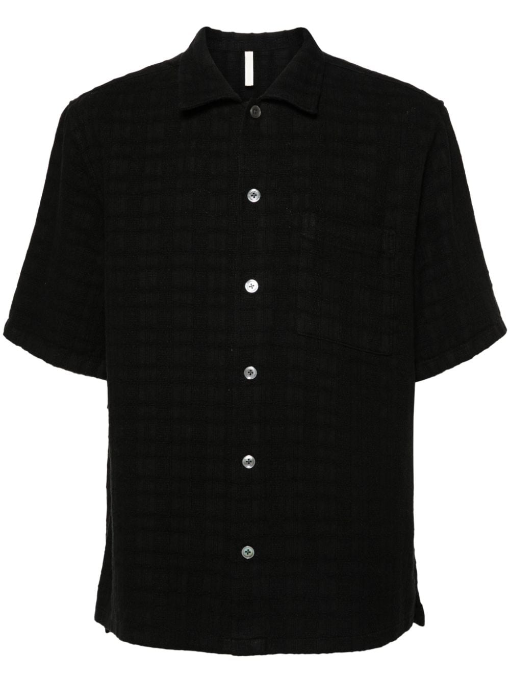 Sunflower Spacey SS textured shirt - Black von Sunflower