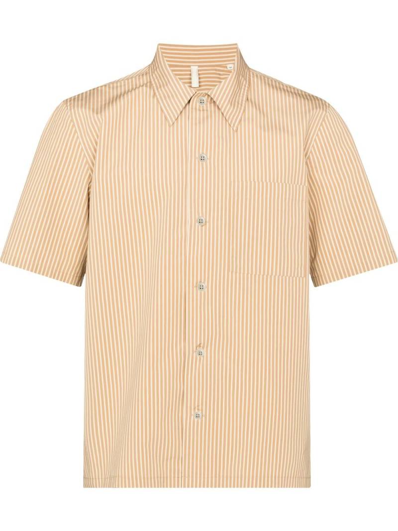 Sunflower Spacey striped short-sleeve shirt - Neutrals von Sunflower