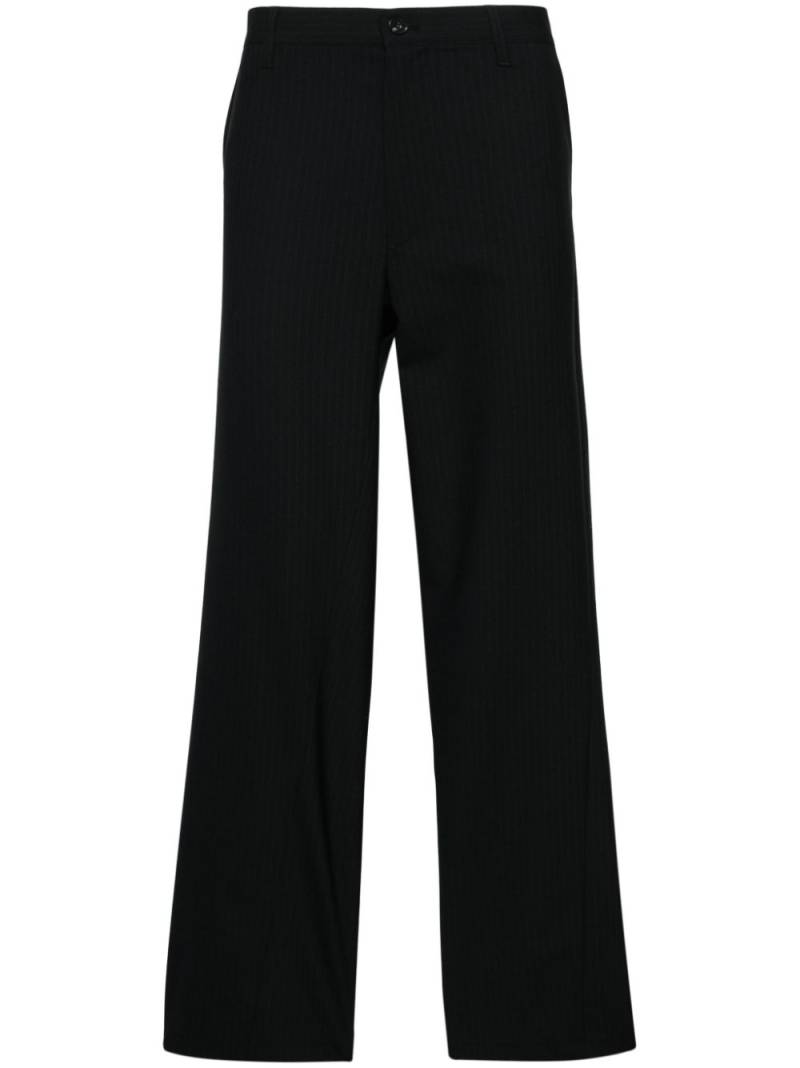 Sunflower Twist pinstripe-pattern wide-leg trousers - Black von Sunflower