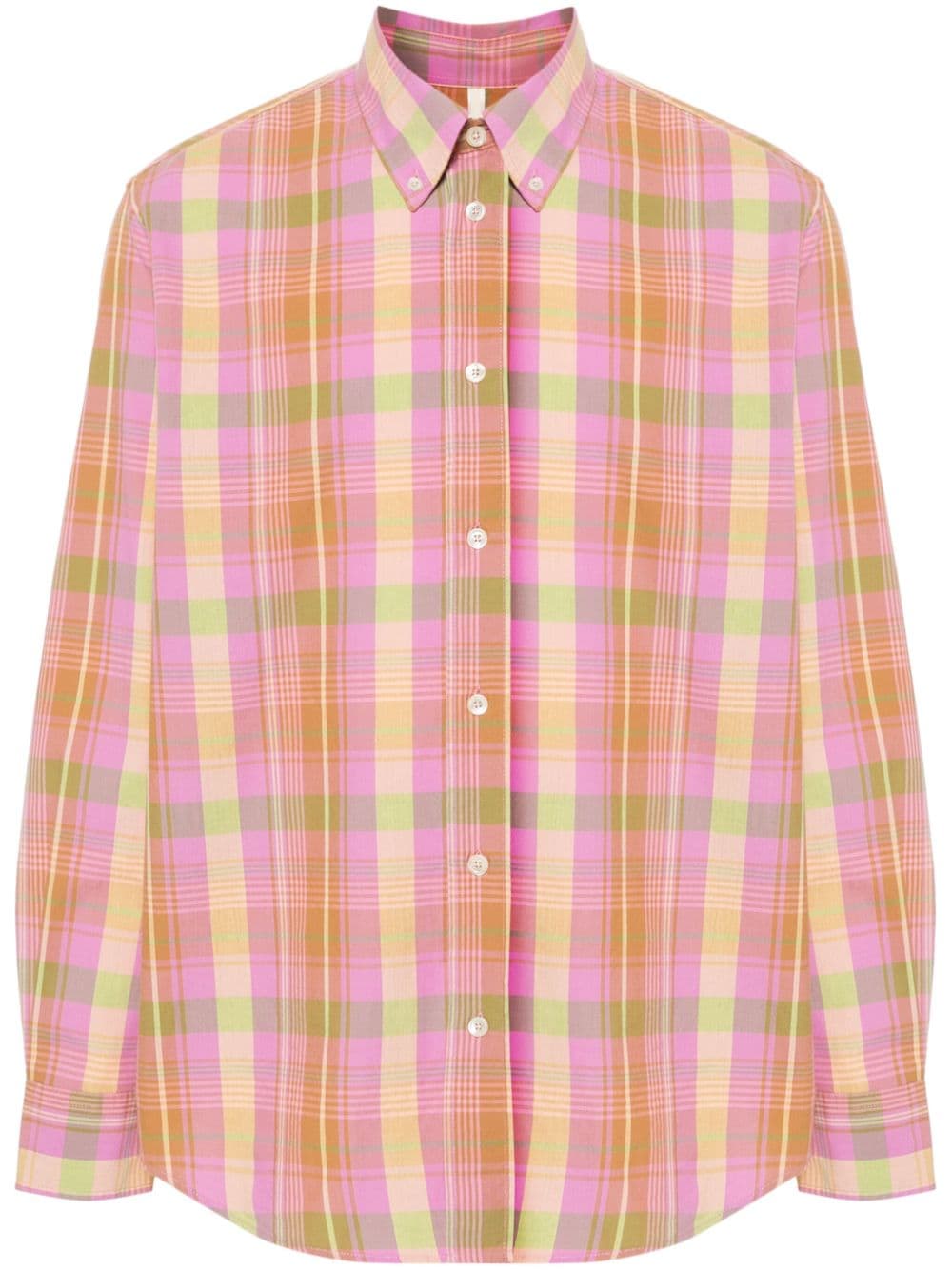 Sunflower checked cotton shirt - Pink von Sunflower