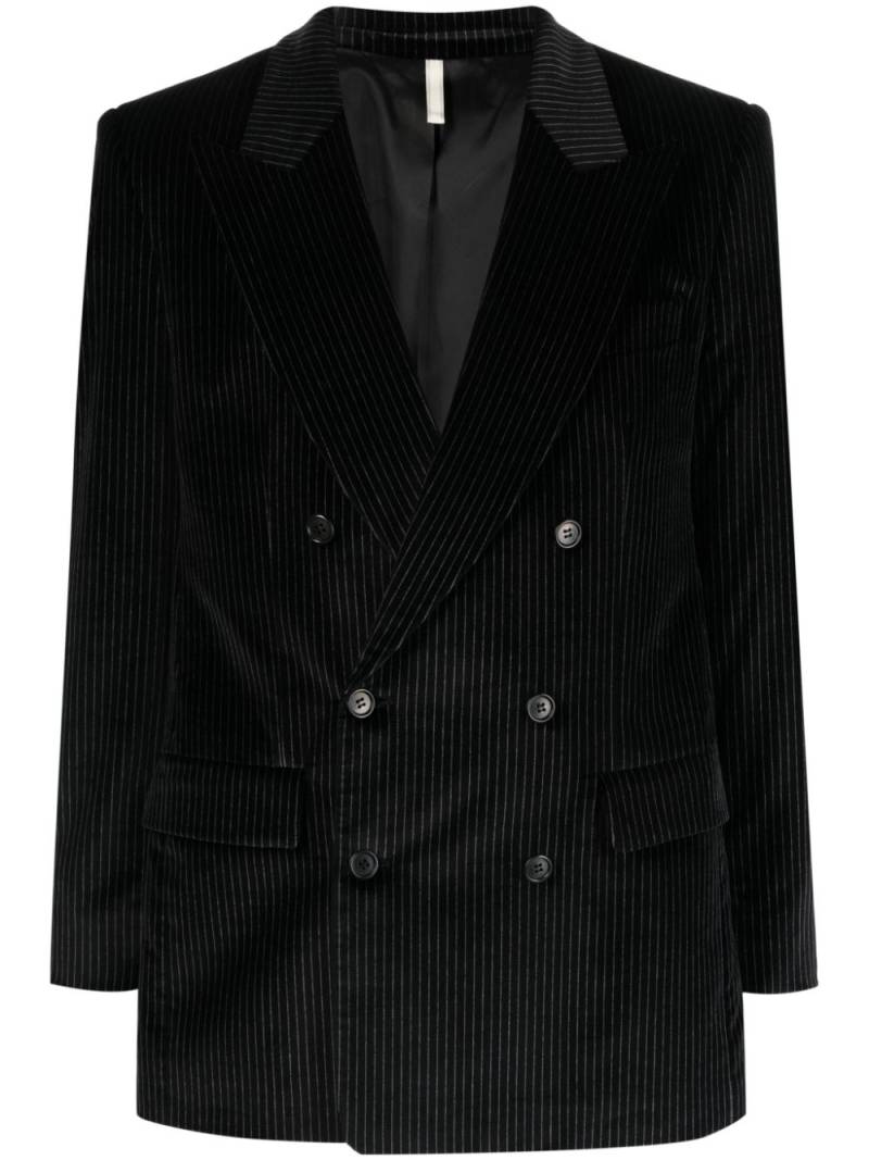 Sunflower corduroy double-breasted blazer - Black von Sunflower