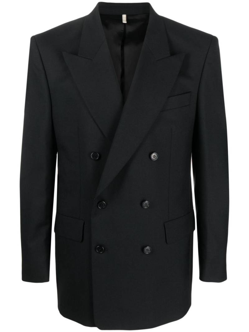 Sunflower double-breasted wool blazer - Black von Sunflower