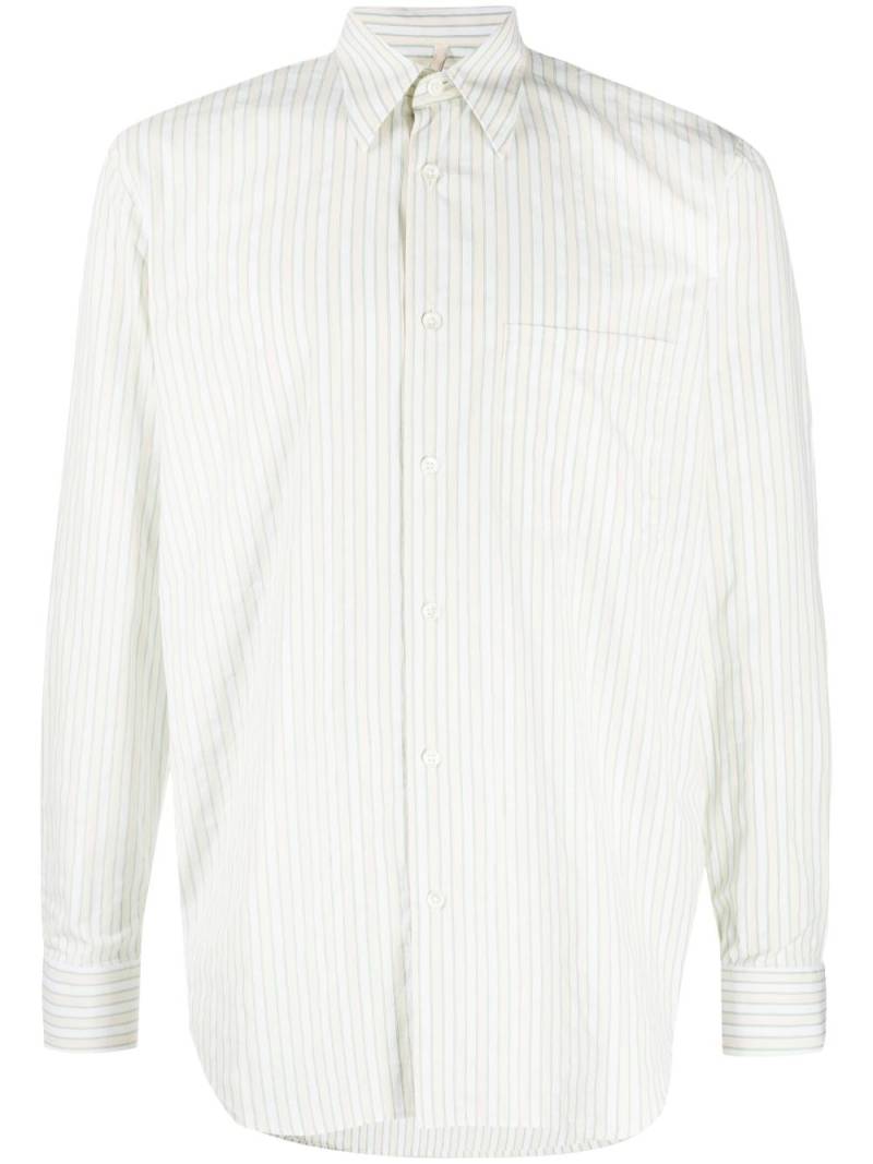 Sunflower long-sleeve striped cotton shirt - White von Sunflower