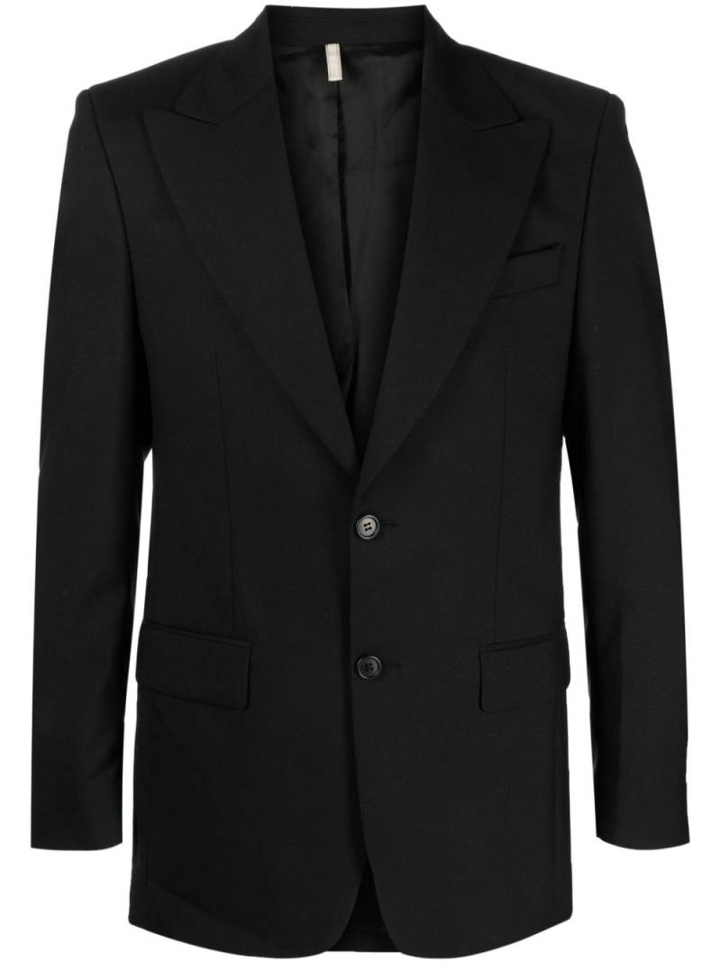 Sunflower single-breasted wool blazer - Black von Sunflower