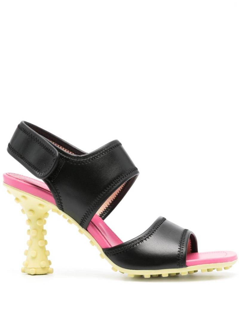 Sunnei 1000 Chiodi 85mm colour-block sandals - Black von Sunnei