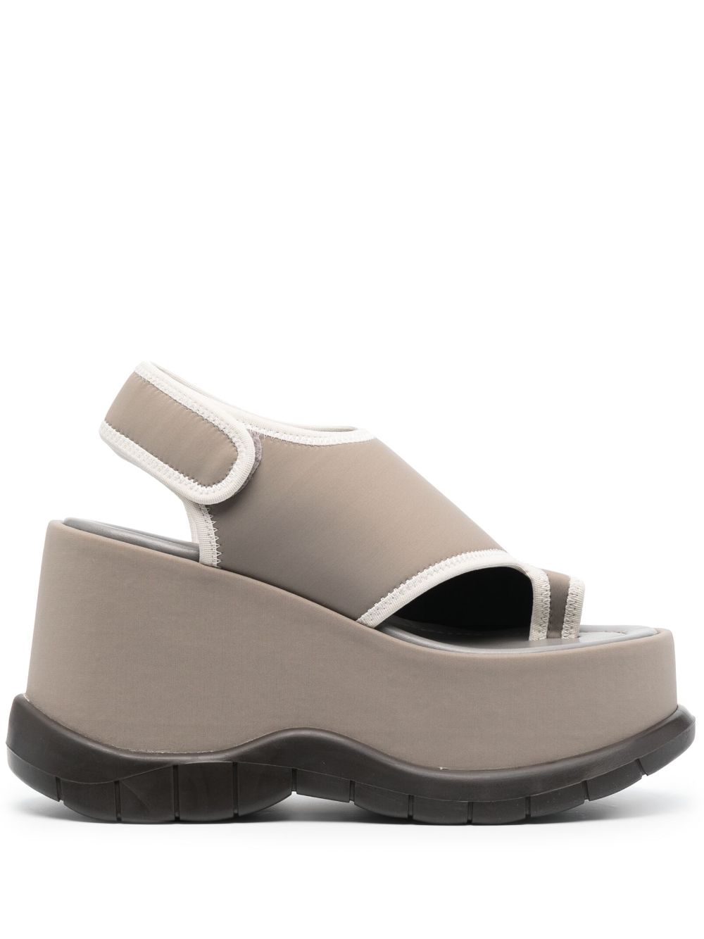 Sunnei 110mm touch-strap wedge sandals - Brown von Sunnei