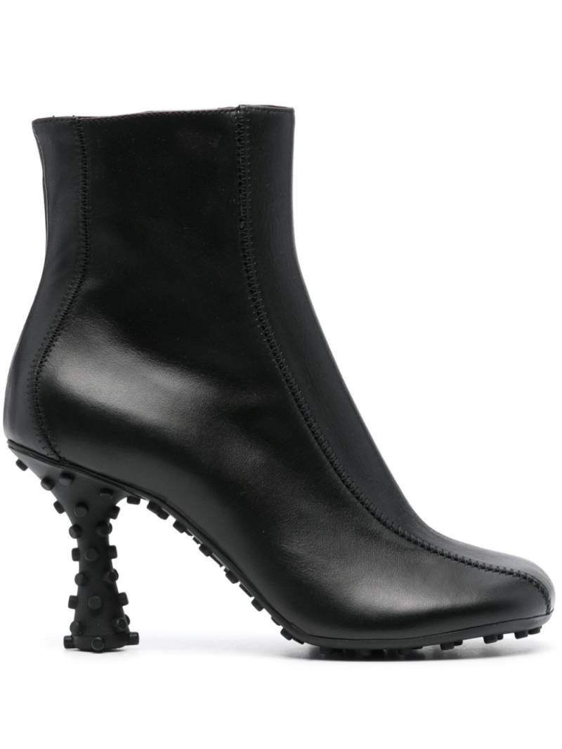 Sunnei Chiodi 100mm leather ankle boots - Black von Sunnei