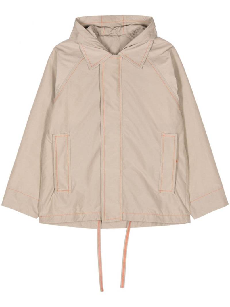 Sunnei Easy water-repellent hooded jacket - Neutrals von Sunnei