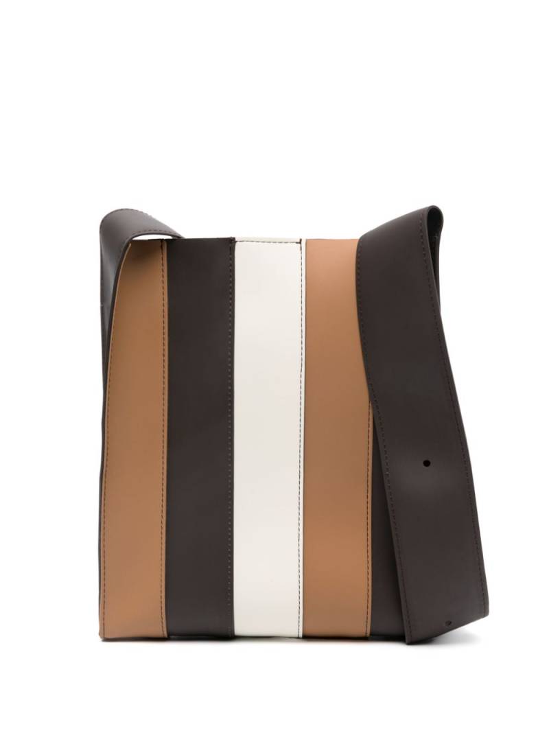 Sunnei Gomma7 striped shoulder bag - Brown von Sunnei