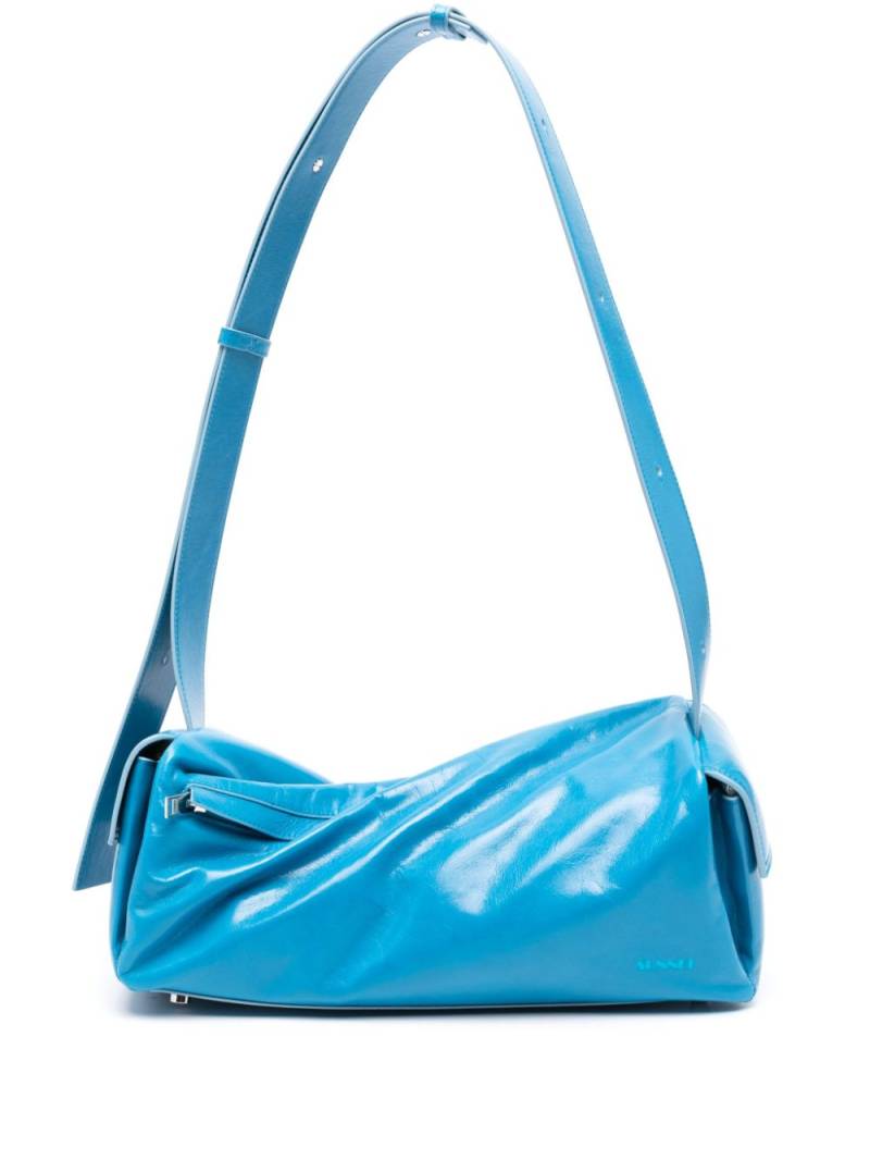 Sunnei Labauletto Twisted leather shoulder bag - Blue von Sunnei