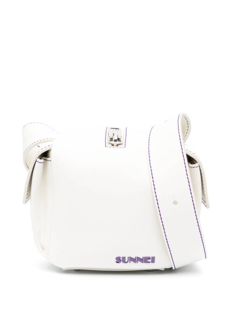 Sunnei Lacubetto leather shoulder bag - White von Sunnei