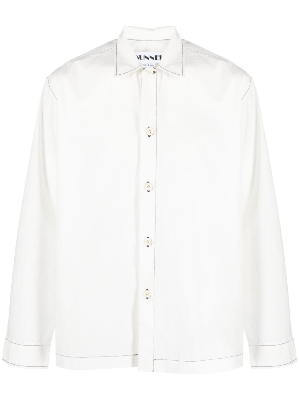 Sunnei contrast-stitching cotton shirt - White von Sunnei