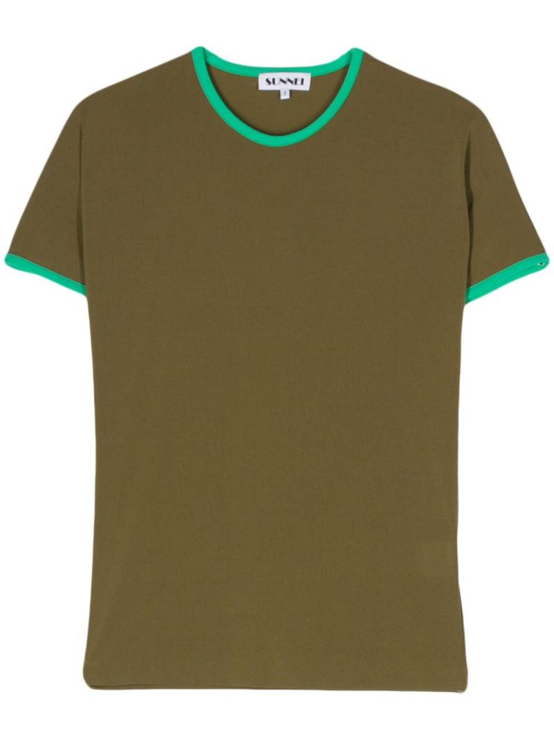 Sunnei contrasting-borders T-shirt - Green von Sunnei