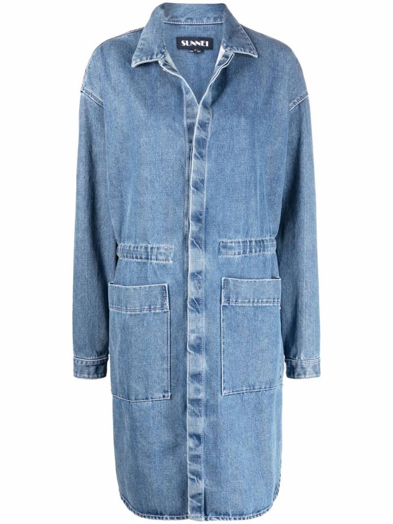 Sunnei denim overshirt coat - Blue von Sunnei