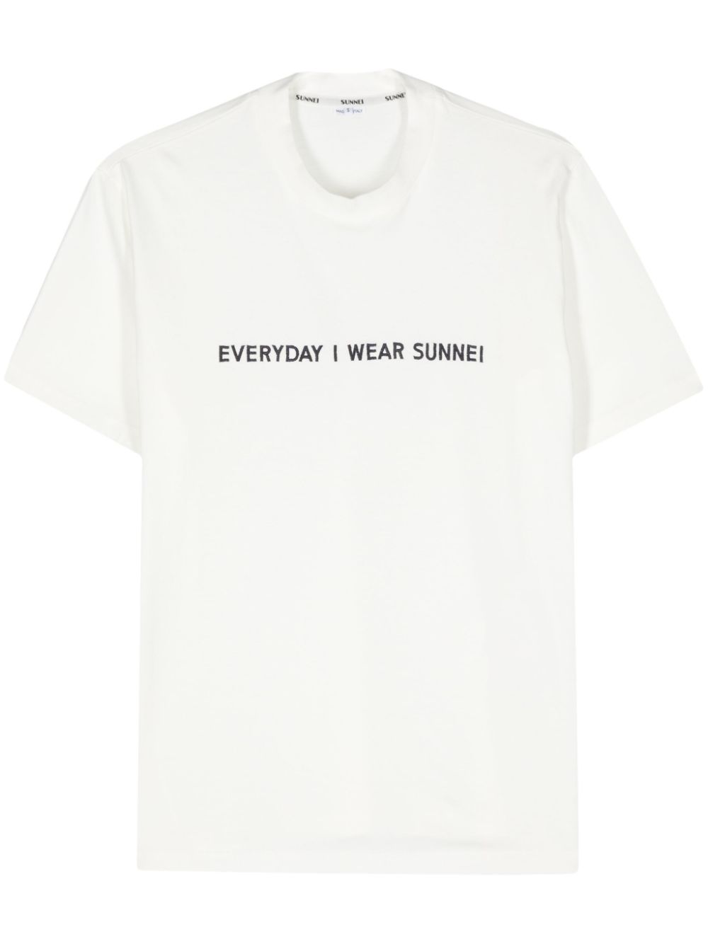 Sunnei embroidered-logo cotton T-shirt - White von Sunnei