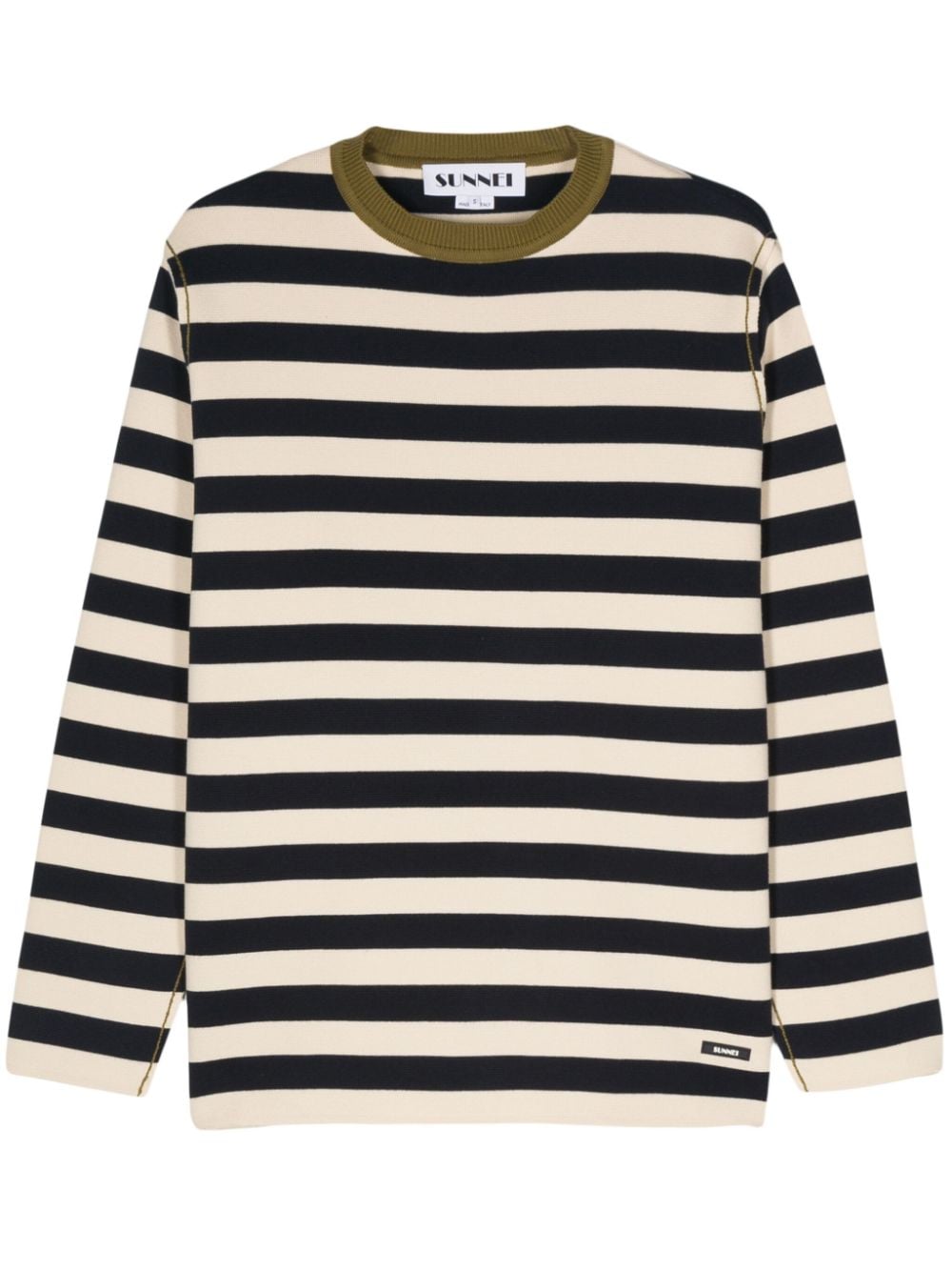 Sunnei exposed-seam striped jumper - Neutrals von Sunnei