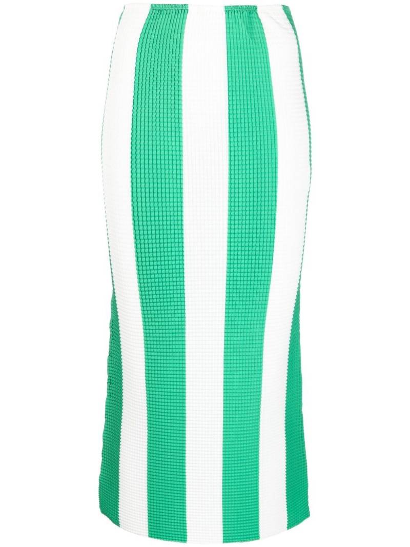 Sunnei high-waisted striped midi skirt - Green von Sunnei