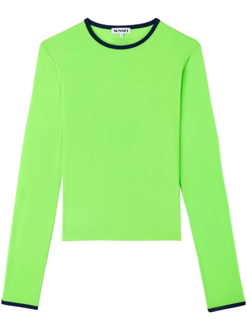 Sunnei jersey T-shirt - Green von Sunnei