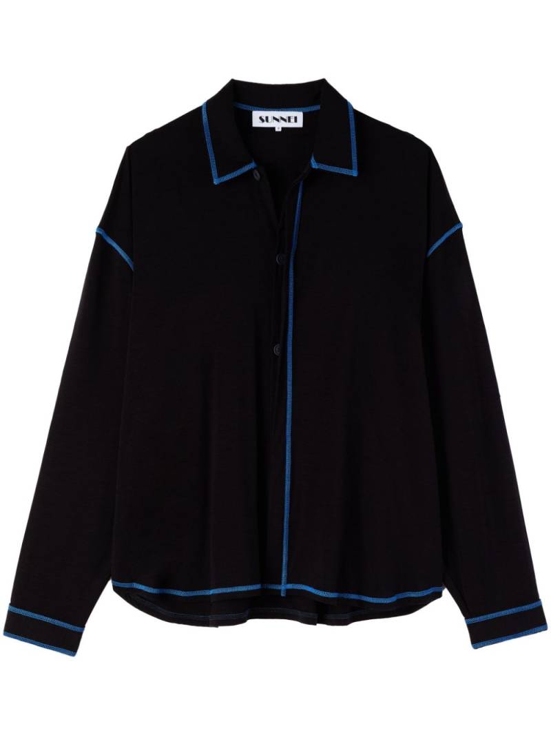 Sunnei jersey overshirt - Black von Sunnei