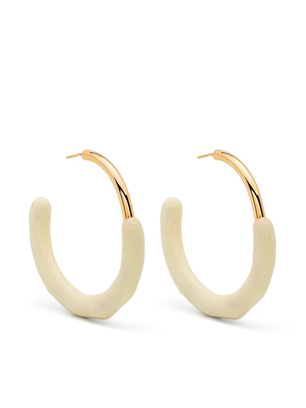 Sunnei large rubberised hoop earrings - Gold von Sunnei