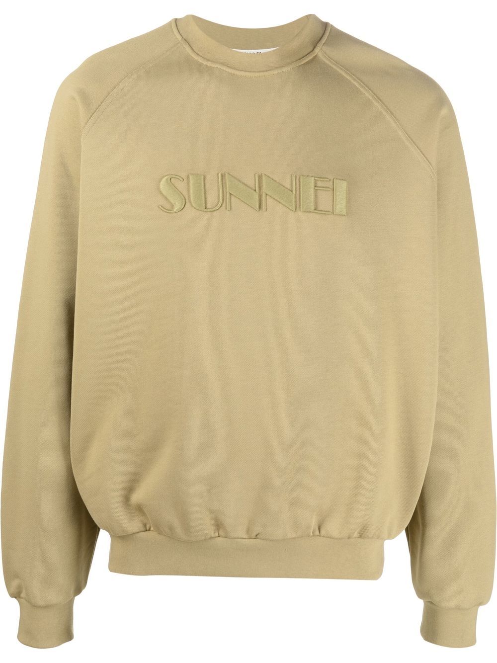 Sunnei logo-embroidered crew-neck sweatshirt - Green von Sunnei